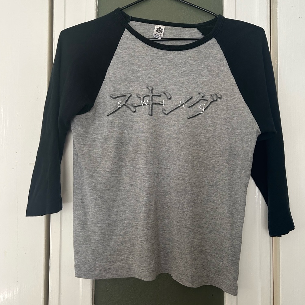 American Apparel Classic Girl Swing Japanese Ringer Baby Tee Size Medium (Small)